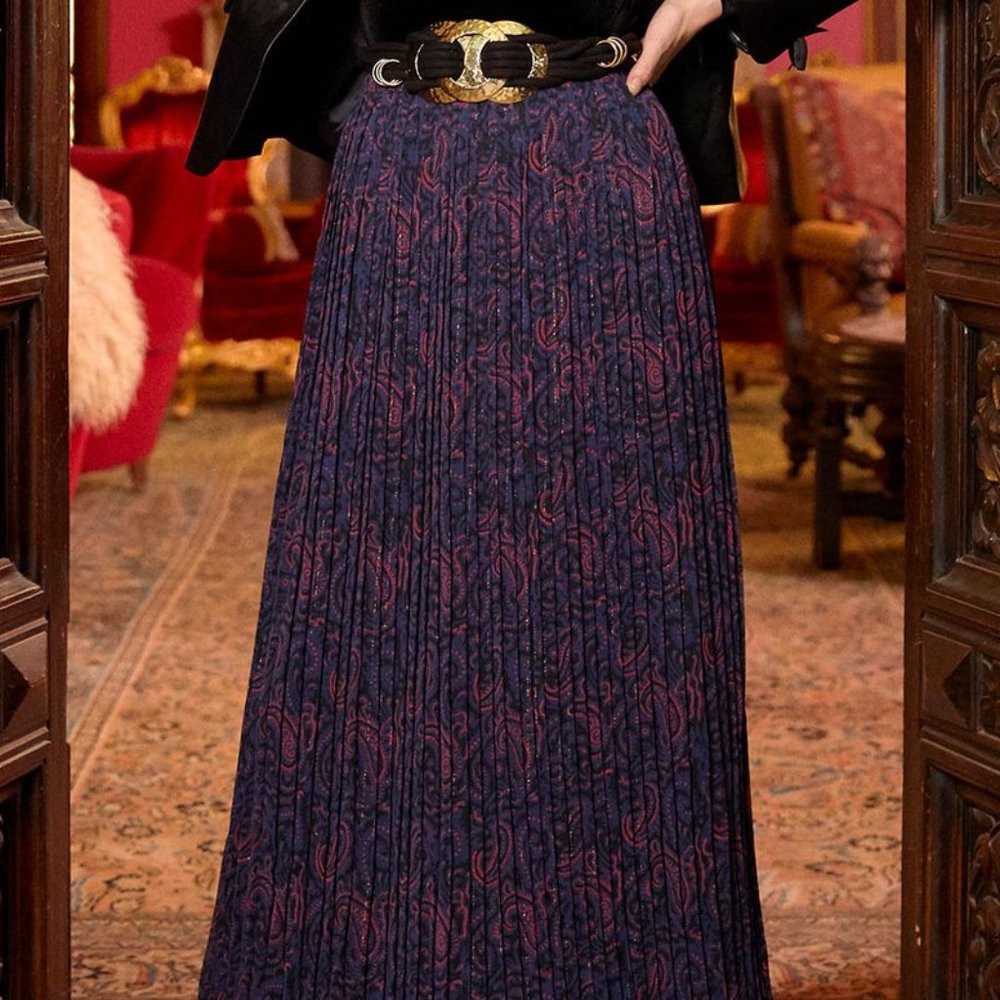 Paisley to Pleats Modcloth Maxi Skirt